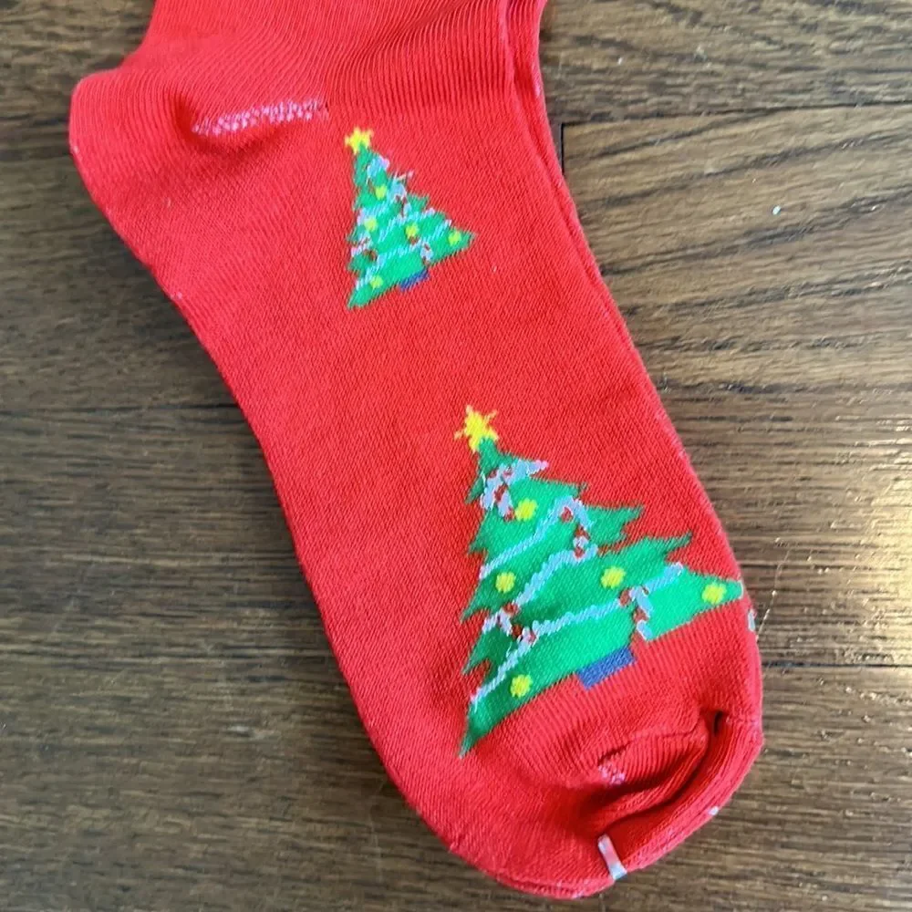 New Eros‎ red Christmas tree socks
